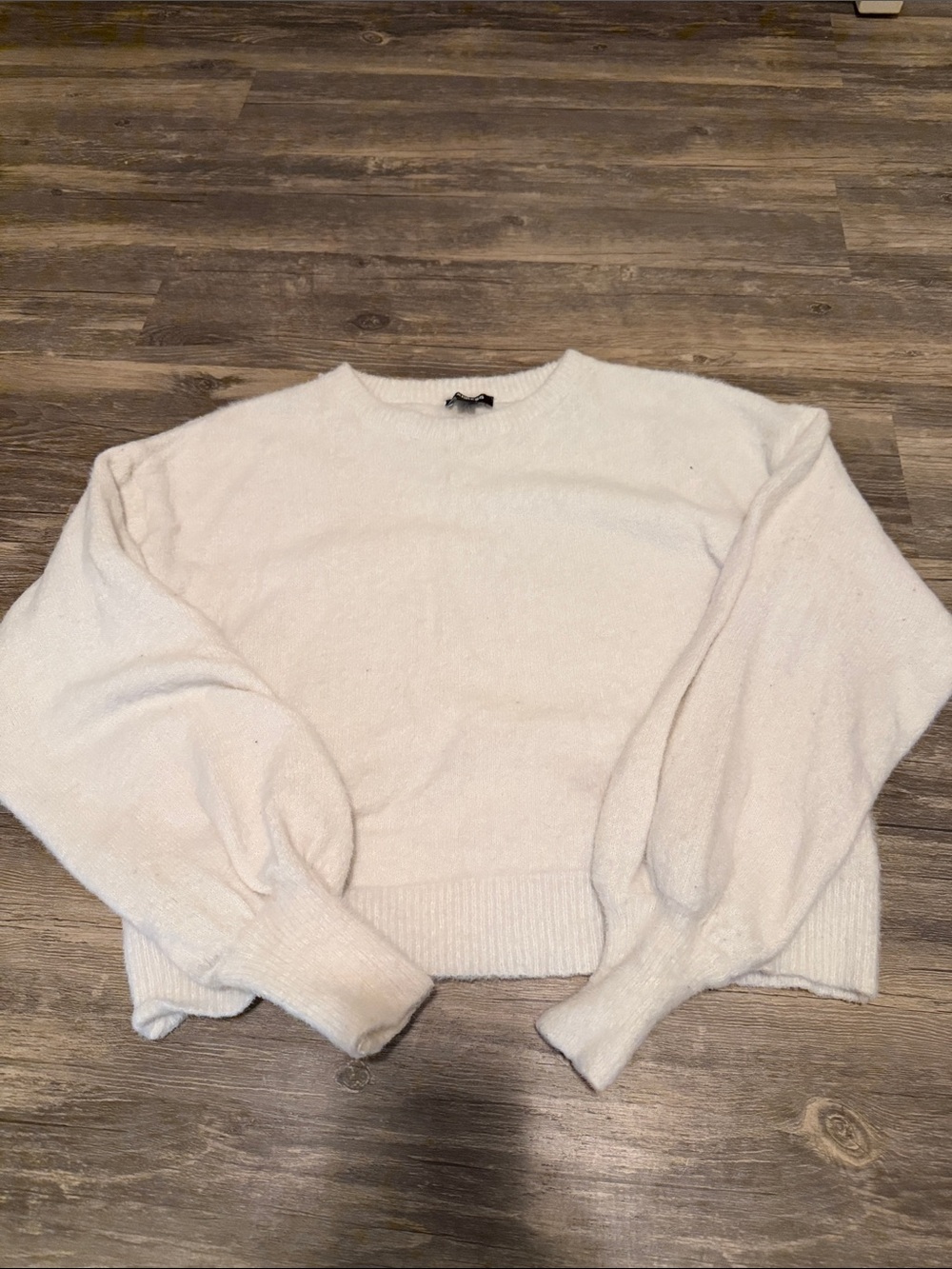 Express Cream Crewneck Knit Sweater
